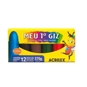 GIZ DE CERA MEU PRIMEIRO GIZ 12 CORES ACRILEX
