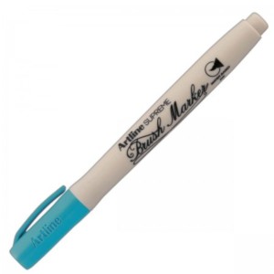 CANETA BRUSH MARKER EPF-F AZUL TURQUESA ARTLINE