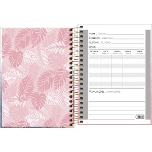 CADERNETA ESPIRAL CAPA DURA 1/8 ALOHA 80 FOLHAS TILIBRA