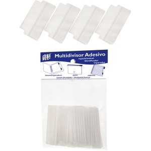 MULTIDIVISOR ADESIVO 27X50MM TRANSPARENTE 20 UNIDS YES