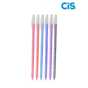 KIT CANETA ESFEROGRÁFICA SPIRO 0.7MM C/ 6 CORES CIS