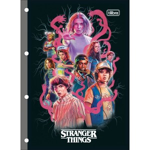 REFIL P/ CADERNO ARGOLADO UNIVERSITÁRIO STRANGER THINGS 80F TILIBRA