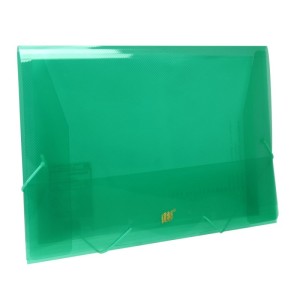 PASTA C/ ELÁSTICO OF FINA TRANSPARENTE VERDE - YES