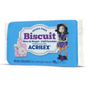 MASSA PARA BISCUIT AZUL CELESTE 90G ACRILEX