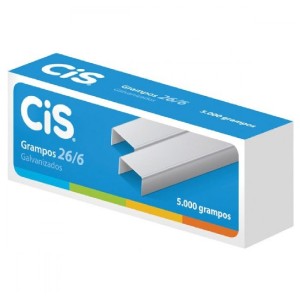 GRAMPOS GALVANIZADOS 26/6 5000 UNIDADES CIS