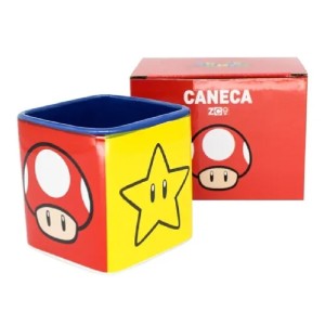 CANECA CUBO 300ML MARIO ICONES ZONA CRIATIVA