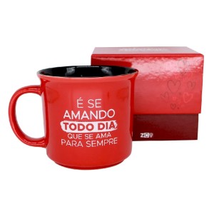 CANECA TOM 350ML AMANDO TODO DIA ZONA CRIATIVA